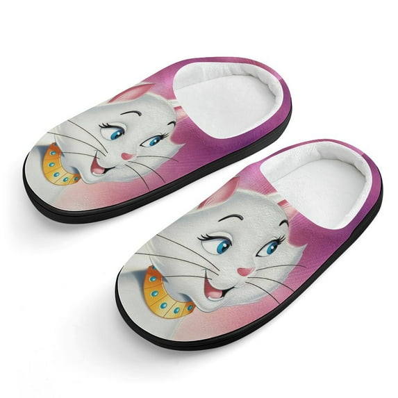 The Aristocats Slippers for Kids, Cute Soft Plush Anti-slip Fluffy Fuzzy House Slippers Warm Soft Plush Non-Slip Indoor Outdoor Slip-on Shoes for Boys Girls
