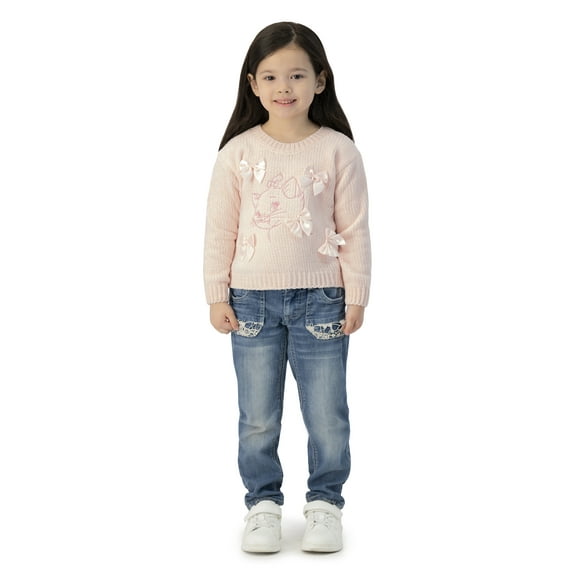 The Aristocats Toddler Girls Chenille Sweater, Sizes 12 Months - 5T