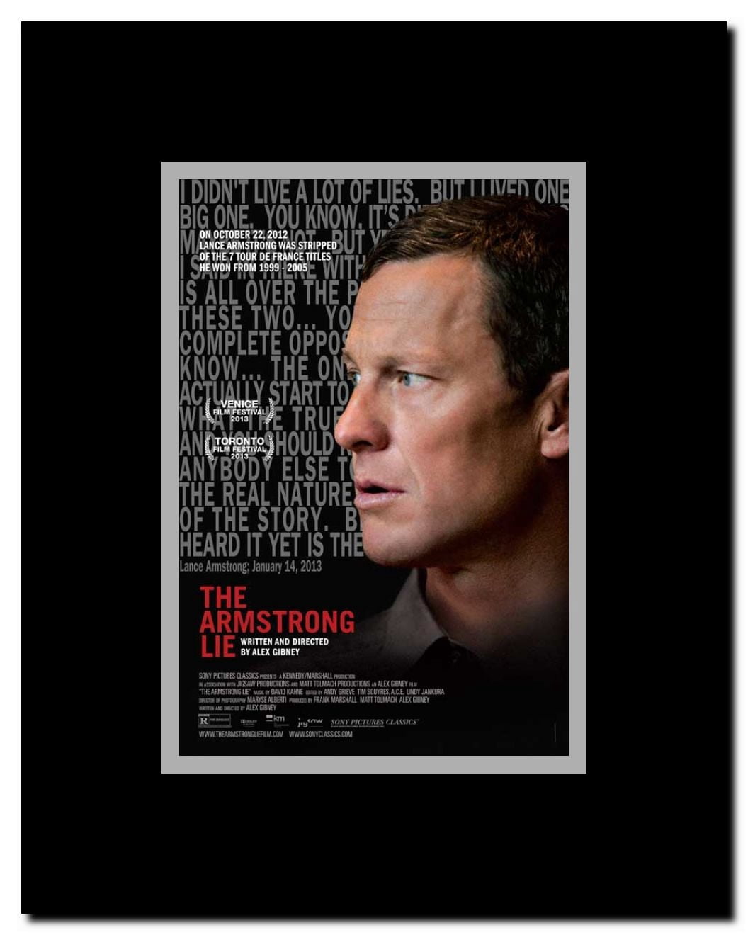 The Armstrong Lie Framed Movie Poster