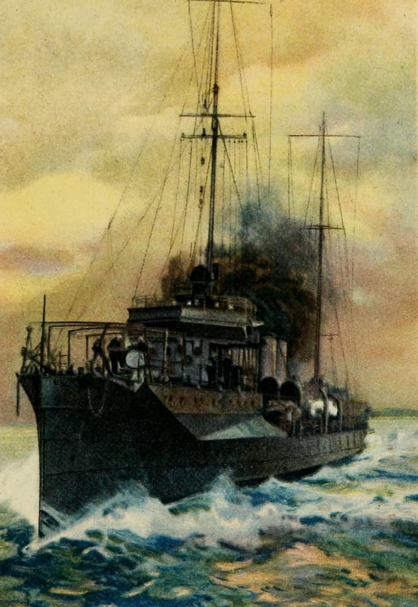 The Army & Navy of the US 1917 Destroyer Canvas Art - Unknown (24 x 36)
