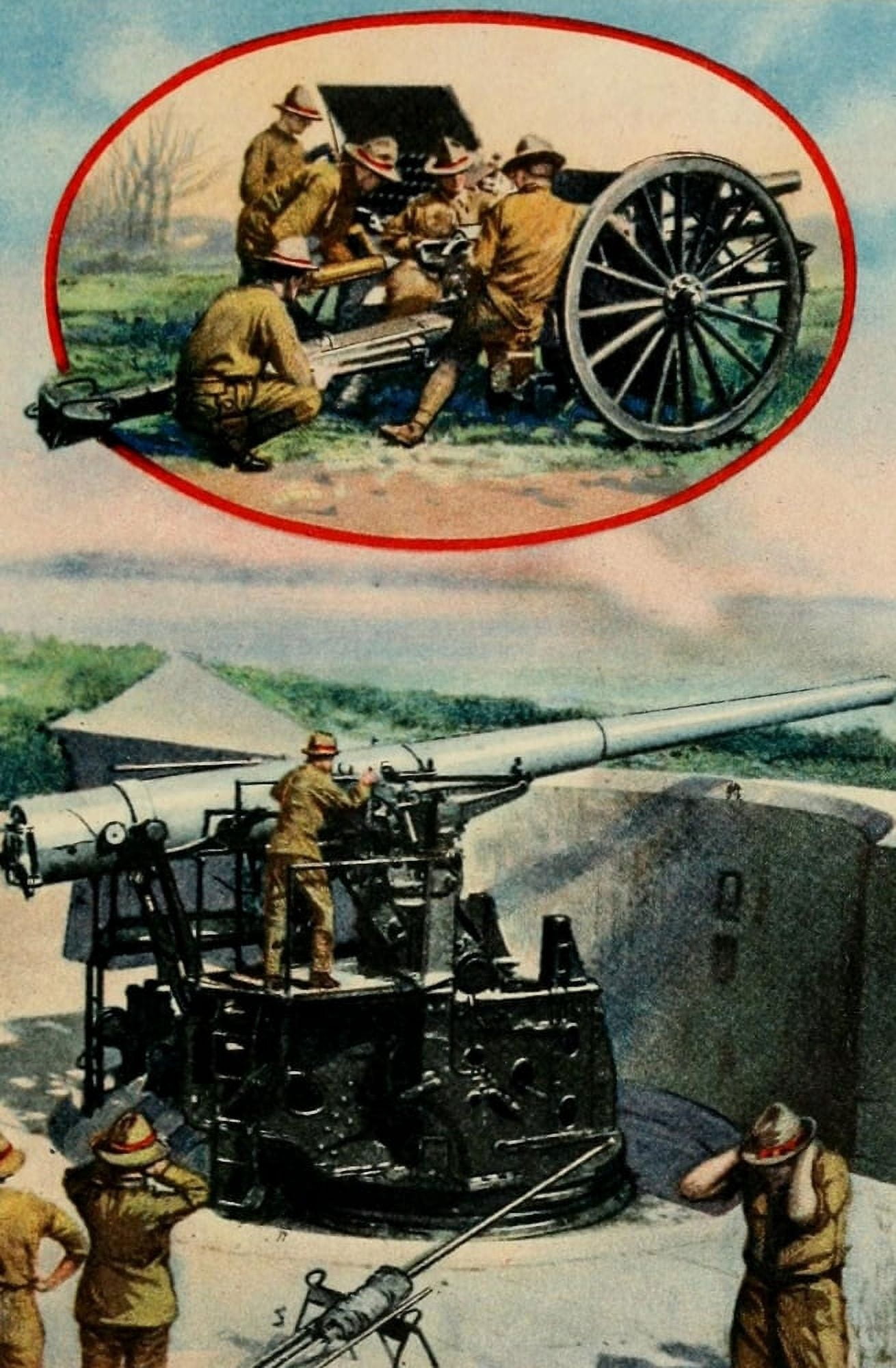 The Army & Navy of the US 1917 Field & Coast Artillery Canvas Art - Unknown (18 x 24)