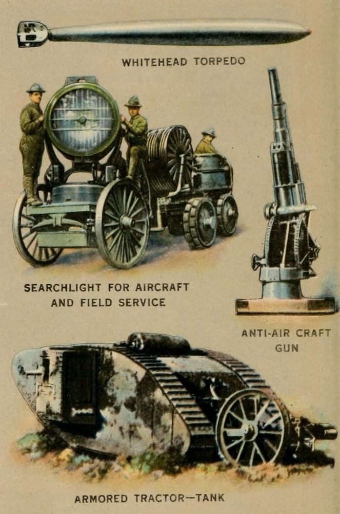 The Army & Navy of the US 1917 Tank Canvas Art - Unknown (18 x 24)