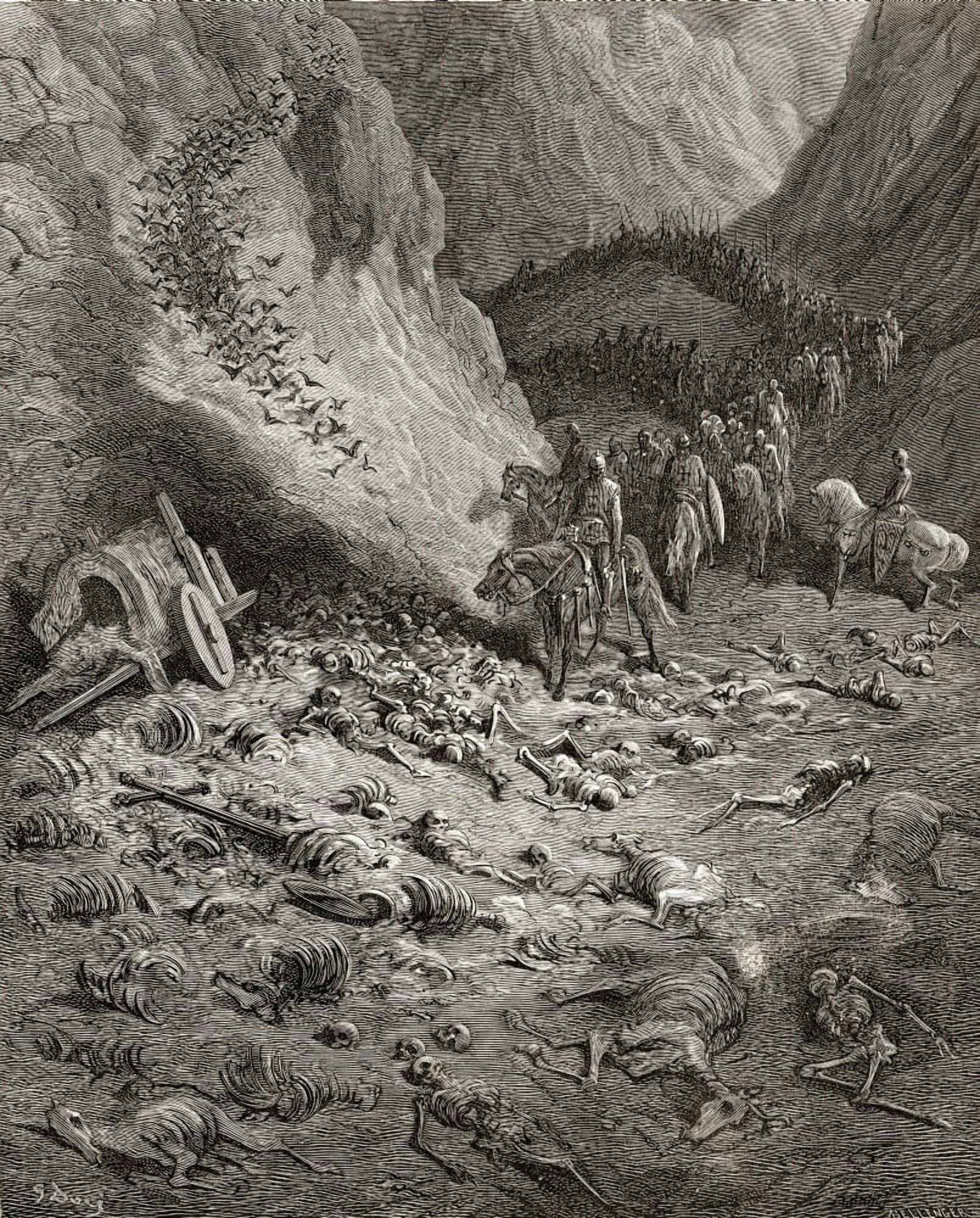 The Army Of The Second Crusade Find The Remains Of The Soldiers Of The First Crusade Canvas Art - Ken Welsh Design Pics (13 x 17)