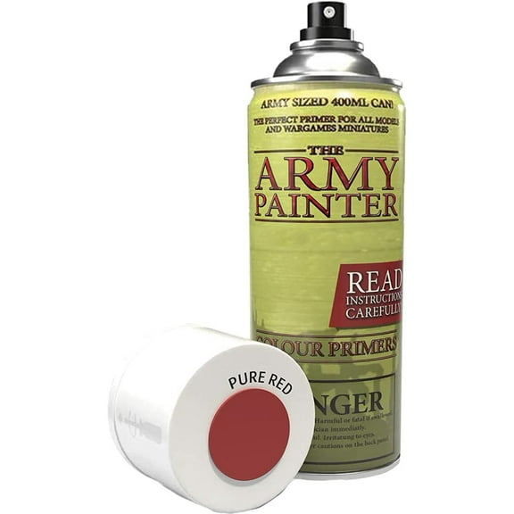 The Army Painter Color Primer, Pure Red, 400 ml, 13.5 oz - Acrylic Spray