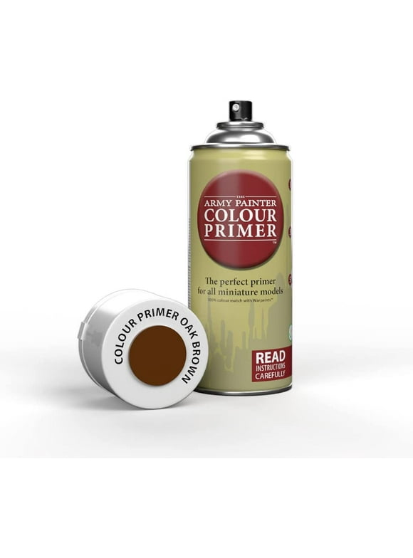 The Army Painter Color Primer Spray Paint, Oak Brown, 400ml, 13.5oz - Acrylic Spray Undercoat for Miniature Painting - Spray Primer for Plastic Miniatures