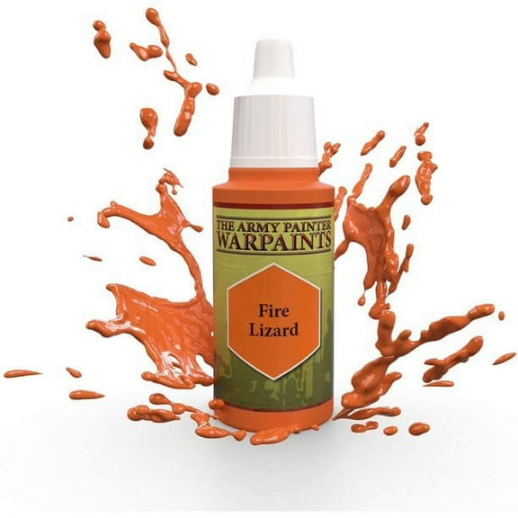 The Army Painter Fire Lizard Warpaint - Acrylic Non-Toxic Heavily Pigmented Water Based Paint 18ml