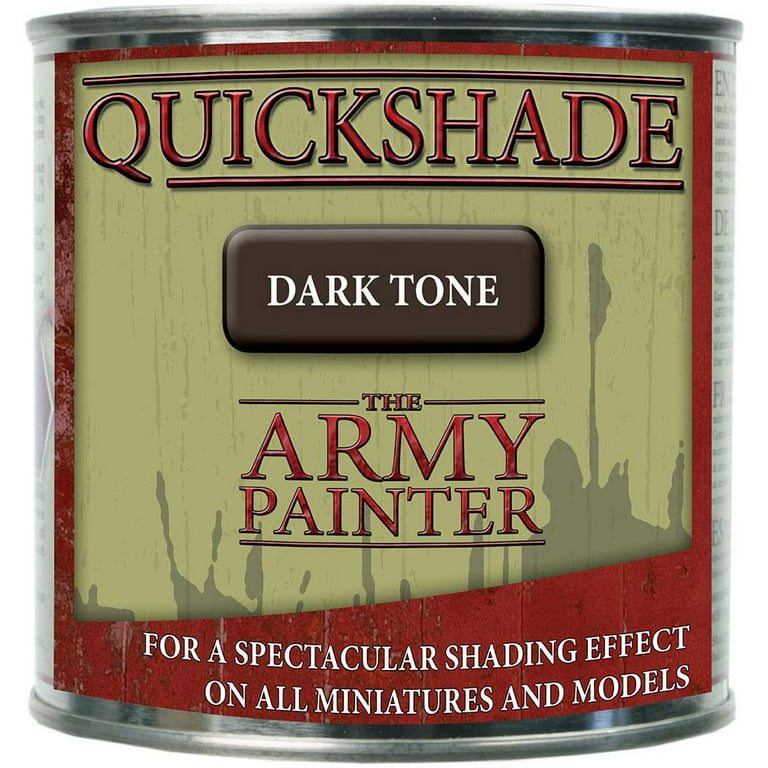 The Army Painter Quickshade Miniature Varnish for Miniature Painting, Dark  Tone Model Paint Quickshade Varnish, Pot/Can, 250 ml, Approximately 8.45 oz  