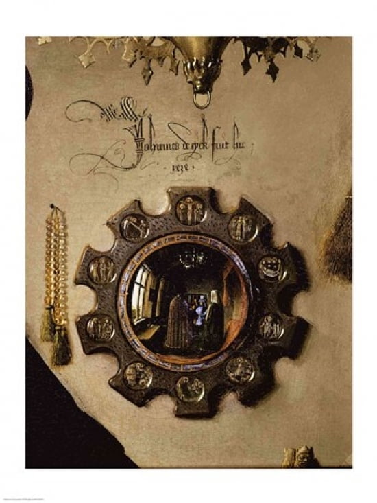The Arnolfini Marriage detail Canvas Art - Jan Van Eyck (24 x 36)