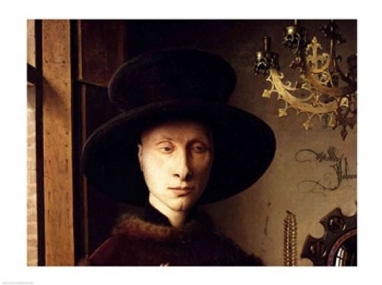 The Arnolfini Marriage detail Canvas Art - Jan Van Eyck (36 x 24)