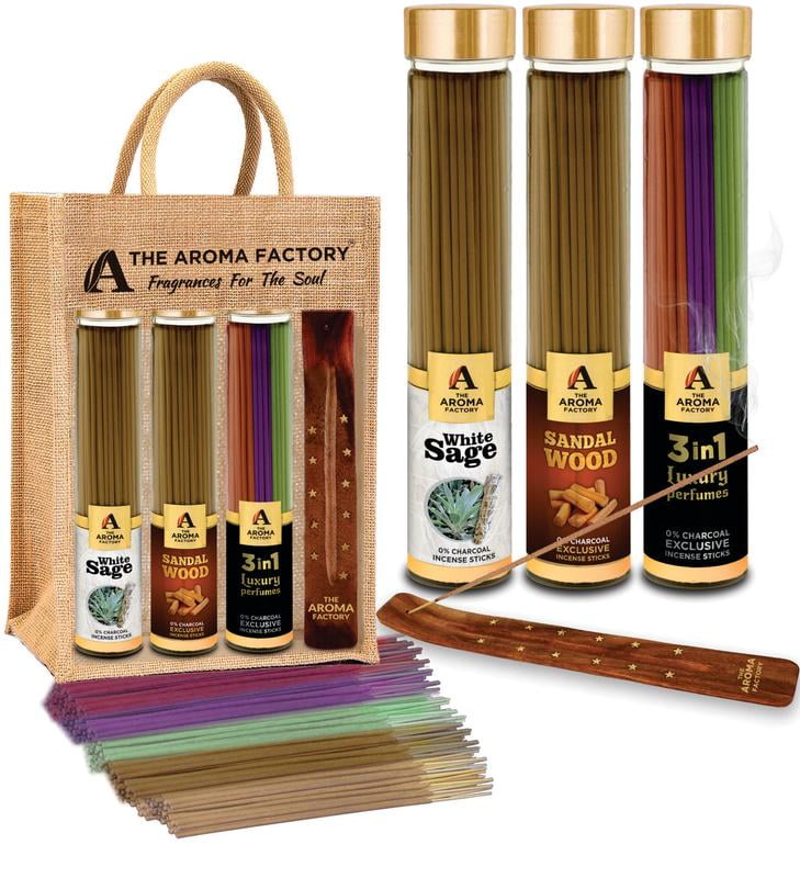 The Aroma Factory Organic Incense Sticks Charcoal Free Non Toxic