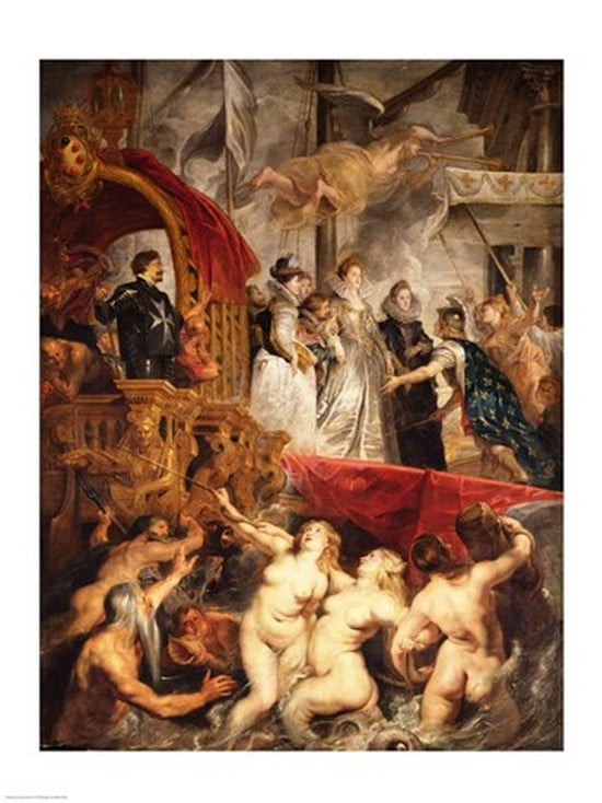 The Arrival of Marie de Medici in Marseilles 3rd November 1600 Canvas Art - Peter Paul Rubens (18 x 24)