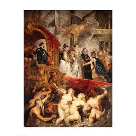 The Arrival of Marie de Medici in Marseilles  3rd November 1600 Poster Print by Peter Paul Rubens