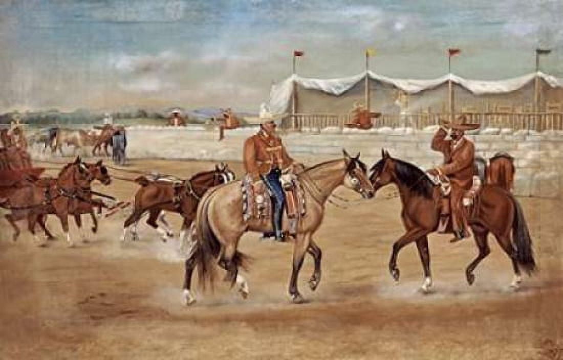 The Arrival of The Boss at The Rodeo Canvas Art - Ernesto Icaza (24 x 36)