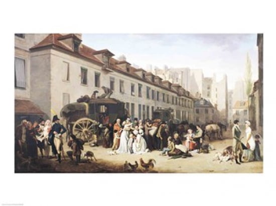 The Arrival of a Stagecoach at the Terminus Canvas Art - Louis-Leopold Boilly (24 x 18)