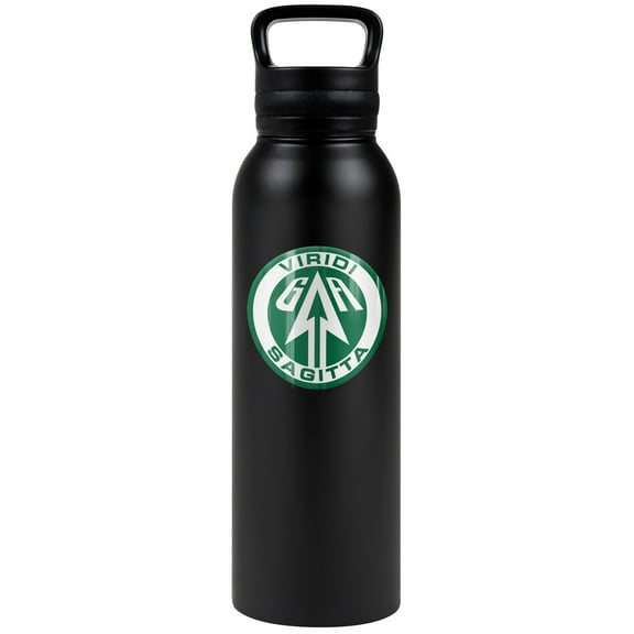 The Arrow Official Sigil 24 oz Insulated Canteen Water Bottle, Leak Resistant, Vacuum Insulated Stainless Steel with Loop Cap, Black