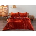 thumbnail image 1 of The Art Box Duvet Cover 3-Piece, Red, Crushed Velvet Quilt Cover with 2 Pillow Shams - Living Room, Bedroom, Hotel Luxury Duvet Set - Ultra Soft Cool and Breathable Duvet Cover, US Queen, 1 of 7