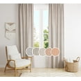 thumbnail image 1 of The Art Box Linen Striped Curtains 18 inches Striped Blue Bedroom Living Room Window Curtain Set Panel Drapes Rod Pocket, 2 Panels Set, 1 of 6