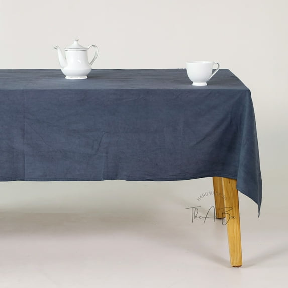 The Art Box Tablecloth -85 x85 Inches Gray Square Table Cloth for Kitchen Dining Room Holiday Table Cover for Party Dinner
