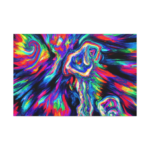 The Art Galleria Multicolor Mindspirals Rainbooms Wall Art - Vibrant and Contemporary Home Decor 48"x32"