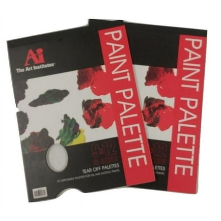 The Art Institute Bulk Disposable Paint Pallete Paper - 8, 24, or 48 Pads - 20 Sheets Each Pad