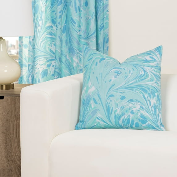 The Art of Marbling Triton Designer Throw Pillow 20 x 20