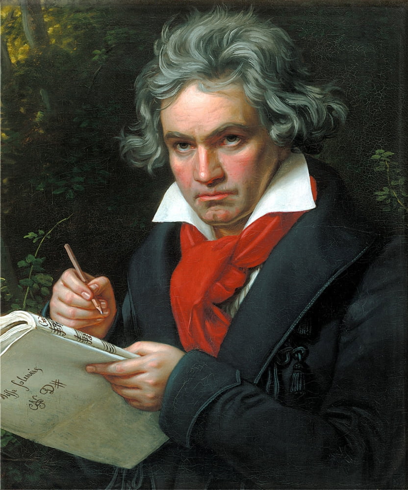 The Art of Music 1915 Beethoven Canvas Art - Joseph Karl Stieler (24 x 36)
