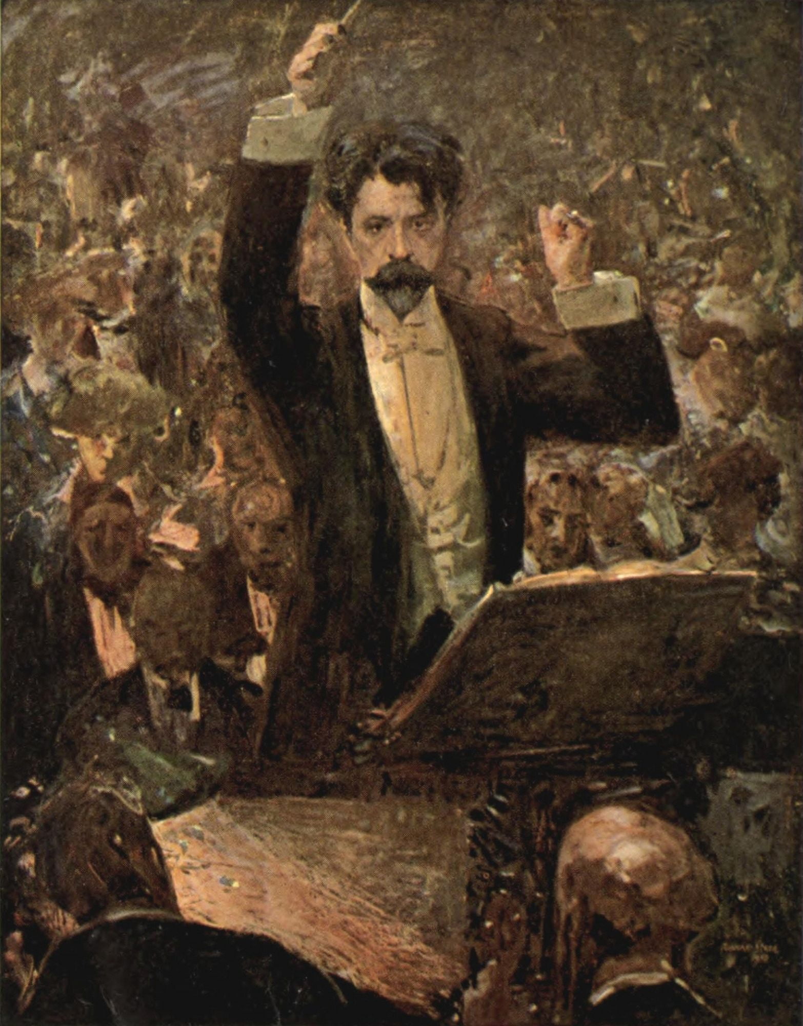 The Art of Music 1915 Gewandhaus concert Canvas Art - Robert Sterl (18 x 24)