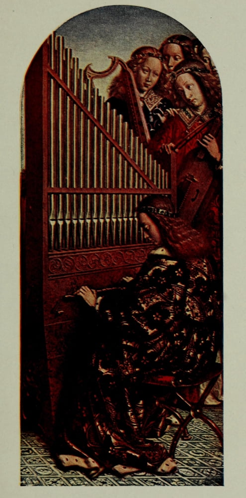 The Art of Music 1915 The Playing Angels Canvas Art - Hubert & Jan Van Eyck (24 x 36)