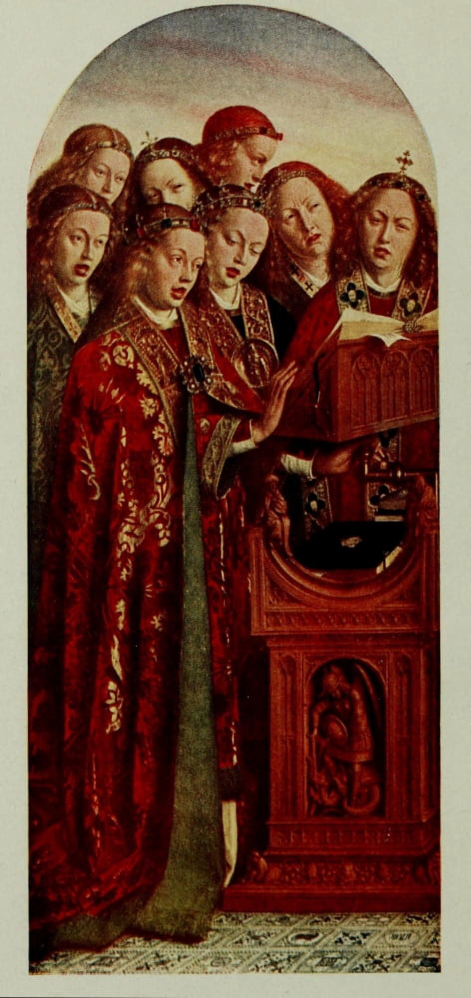 The Art of Music 1915 The Singing Angels Canvas Art - Hubert & Jan Van Eyck (24 x 36)