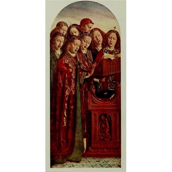 The Art of Music 1915 The Singing Angels Poster Print by Hubert & Jan Van Eyck (18 x 24)