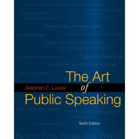 Pre-Owned The Art of Public Speaking with Media Ops Setup ISBN Lucas (Paperback) 0077306295 9780077306298
