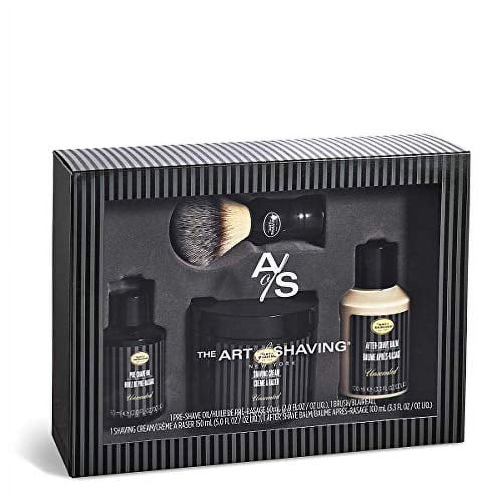 The Art of Shaving Unscented Shaving Kit for Men - The Perfect Gift for The Perfect Shave with Shaving Cream, Shaving Brush, After Shave Balm, Pre Shave Oil