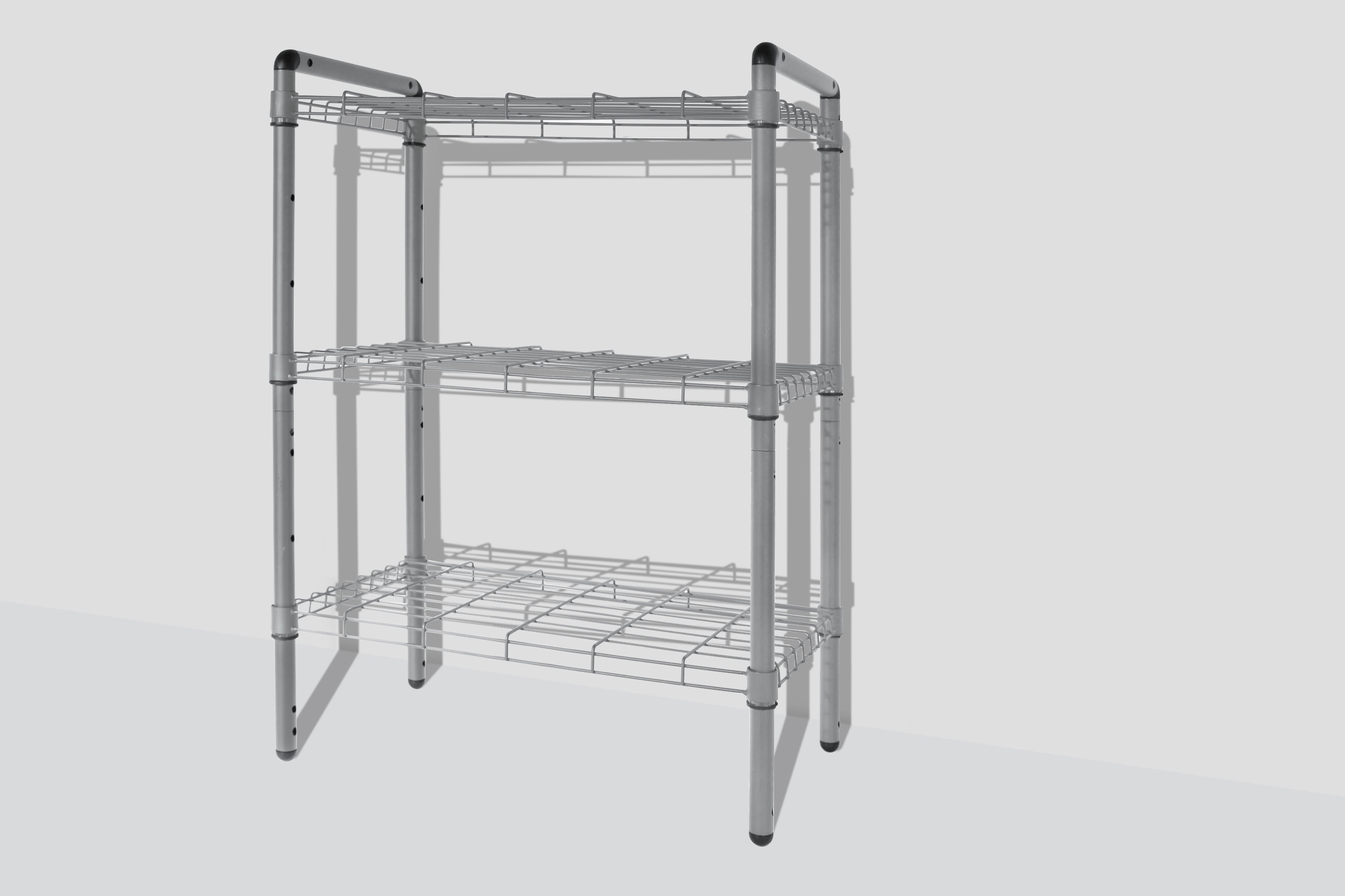 The Art of Storage Quick Rack 3-Tier Wire Shelving Storage Garage or Bathroom Silver, 100lbs per shelf