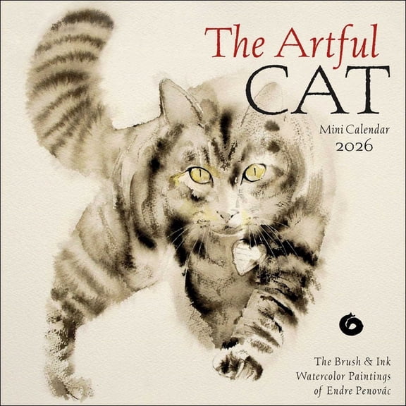 The Artful Cat 2026 Mini Wall Calendar, (Paperback)