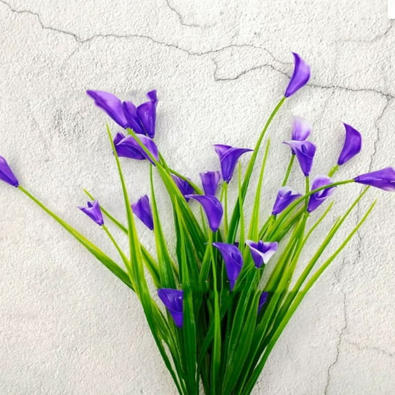 The Artificial Promotion Sale! Nomeni 2 Bundles Artificial Outdoor Flowers Fake Flowers Green Shrubs Garden Porch, Home Decor Clearance Sale Purple