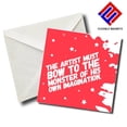 thumbnail image 1 of The Artist Must Bow To The Monster Of His Own Imagination Inspirational Quote Magnet for refrigerator. Great Gift! By Flexible Magnets, 1 of 4