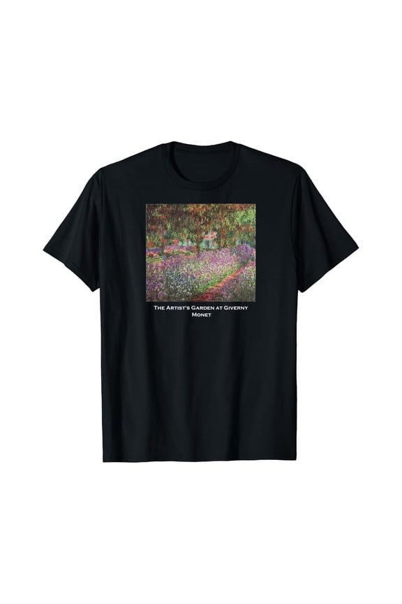The Artist'S Garden At Giverny T-Shirt Monet 1900 Size S-5XL