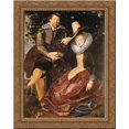 thumbnail image 1 of The Artist and His First Wife, Isabella Brant, in the Honeysuckle Bower 20x24 Gold Ornate Wood Framed Canvas Art by Rubens, Peter Paul, 1 of 2