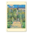 thumbnail image 1 of The Artist's Garden at Vétheuil France - From an Original Color Painting by Claude Monet c.1880 - 8 x 12 inch Vintage Metal Tin Sign, 1 of 4