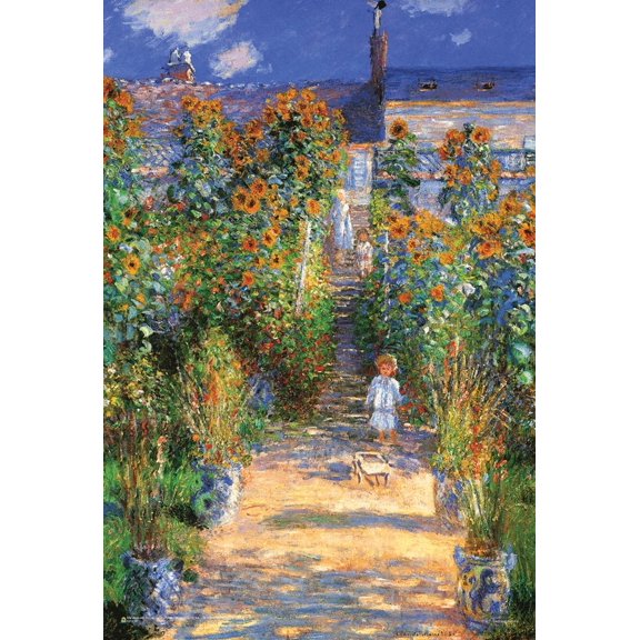 The Artist's Garden at Vetheuil by Claude Monet Mini Poster 12" x 18"