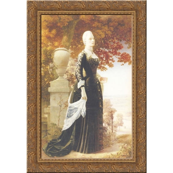 The Artist's Wife 24x16 Gold Ornate Wood Framed Canvas Art by Robert Bateman