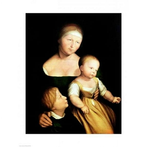 The Artist's Wife & Children 1528 Poster Print by Hans Holbein 18 x 24 in.