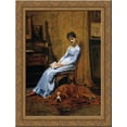 thumbnail image 1 of The Artist's Wife and His Setter Dog 24x20 Gold Ornate Wood Framed Canvas Art by Thomas Eakins, 1 of 2