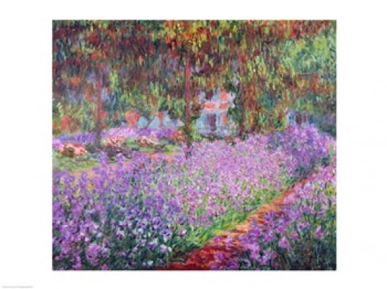 The Artists Garden at Giverny 1900 Canvas Art - Claude Monet (24 x 18)