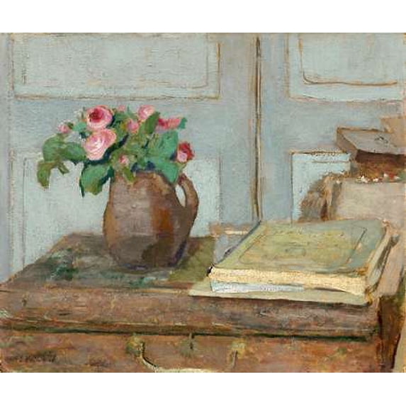 The Artists Paint Box and Moss Roses, 1898 Poster Print by Edouard Vuillard (12 x 12)