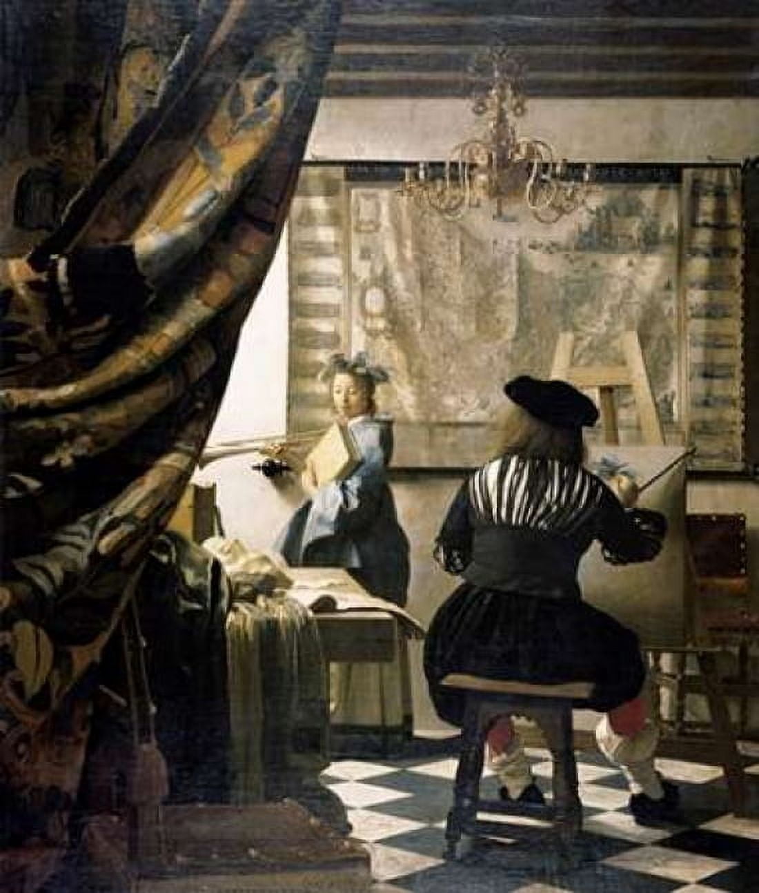 The Artists Studio Canvas Art - Johannes Vermeer (24 x 24)