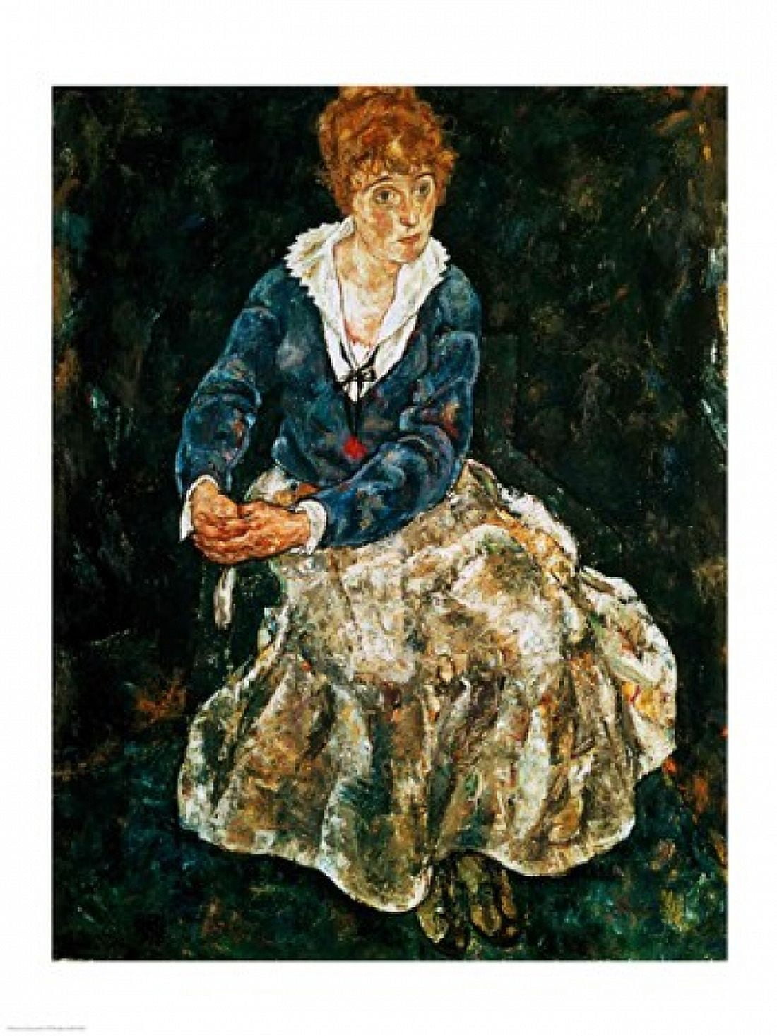 The Artists wife seated Canvas Art - Egon Schiele (18 x 24)