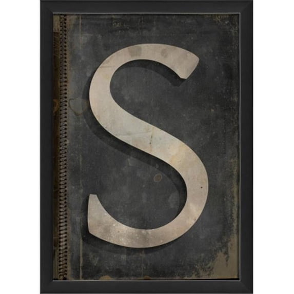 The Artwork Factory 19103 Letter S Ready to Hang Artwork, Black