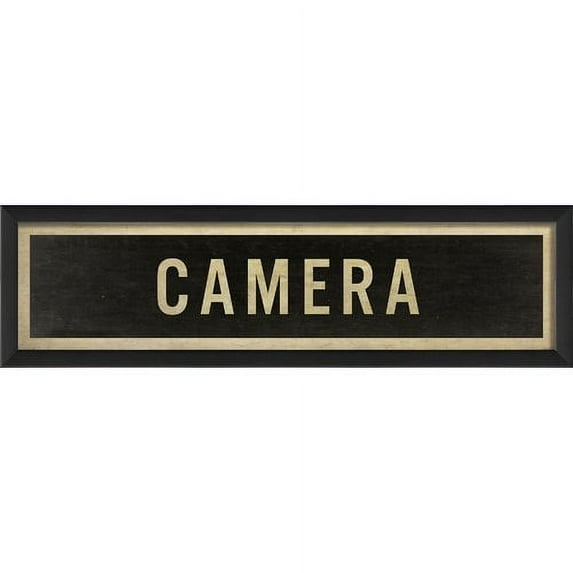 The Artwork Factory Sign Camera Framed Textual Art