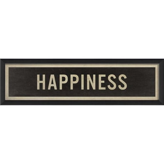 The Artwork Factory Sign Happiness Framed Textual Art